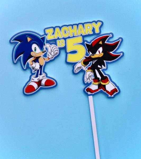 Sonic & Shadow Acrylic Cake Topper