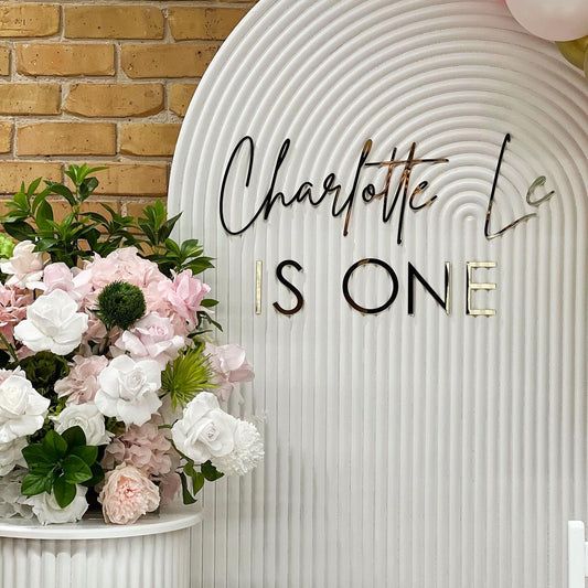 Single Colour Name Plaque (Backdrop Signage)