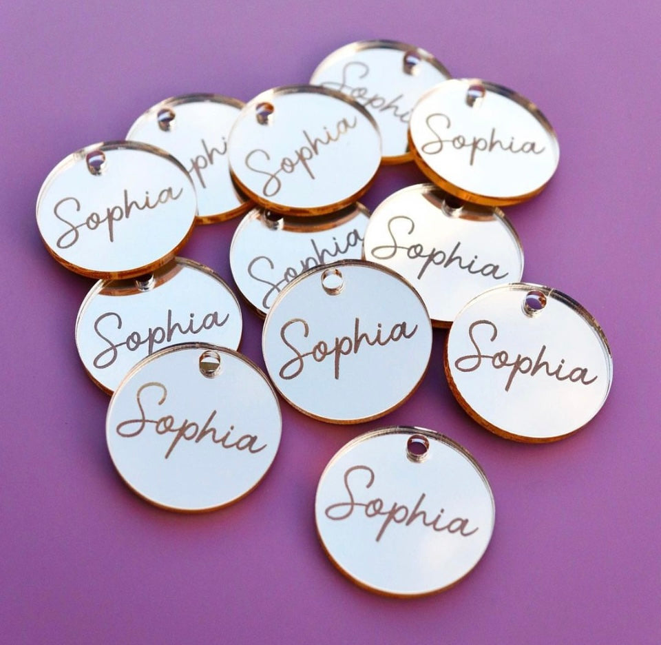 3cm Engraved Tags (minimum 10 pieces)