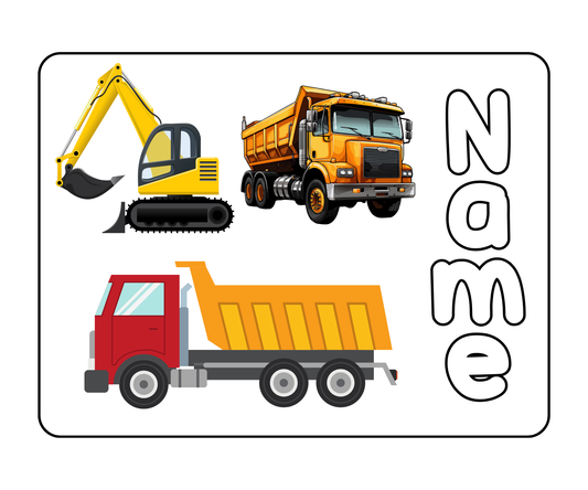 Trucks Name Puzzle