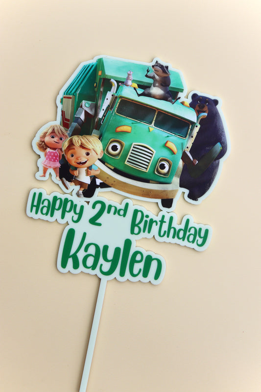 Trash Truck Cake Topper