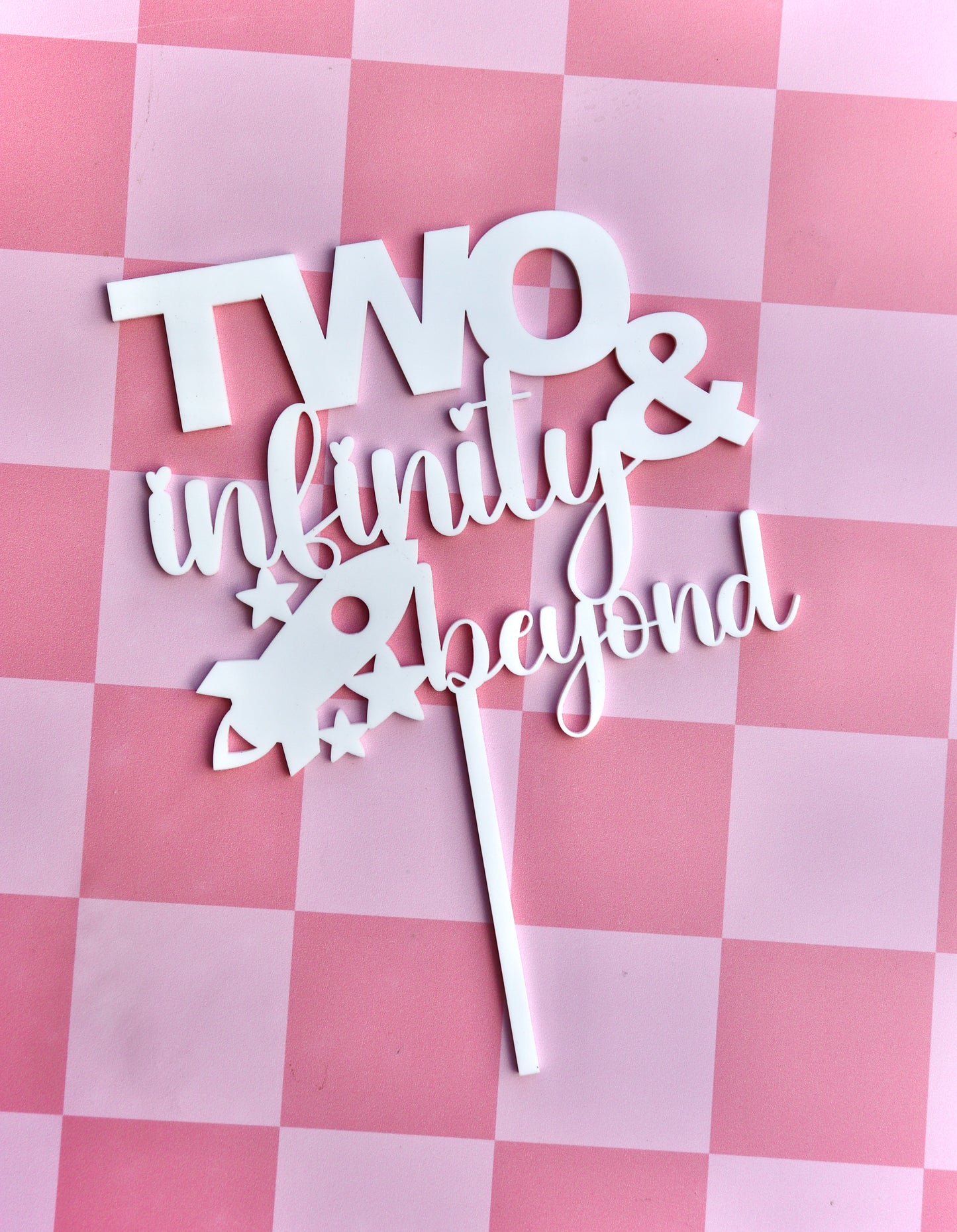 TWO Infinity & Beyond Cake Topper