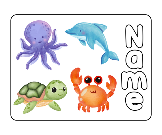 Sea Creatures Name Puzzle