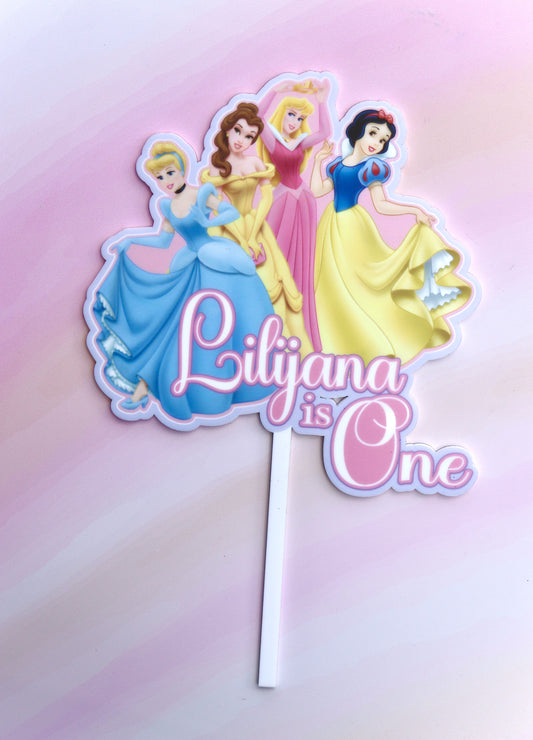 Disney Princesses Acrylic Cake Topper