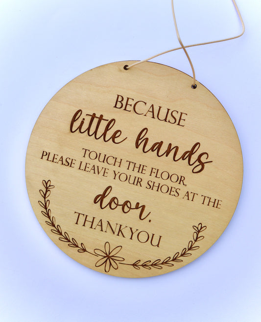 Remove Shoes Hanging Door Sign