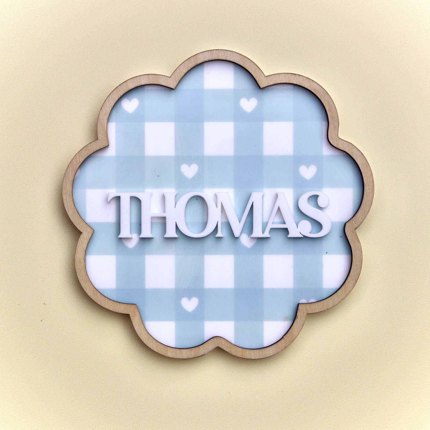 Scallop Printed Name Plaque