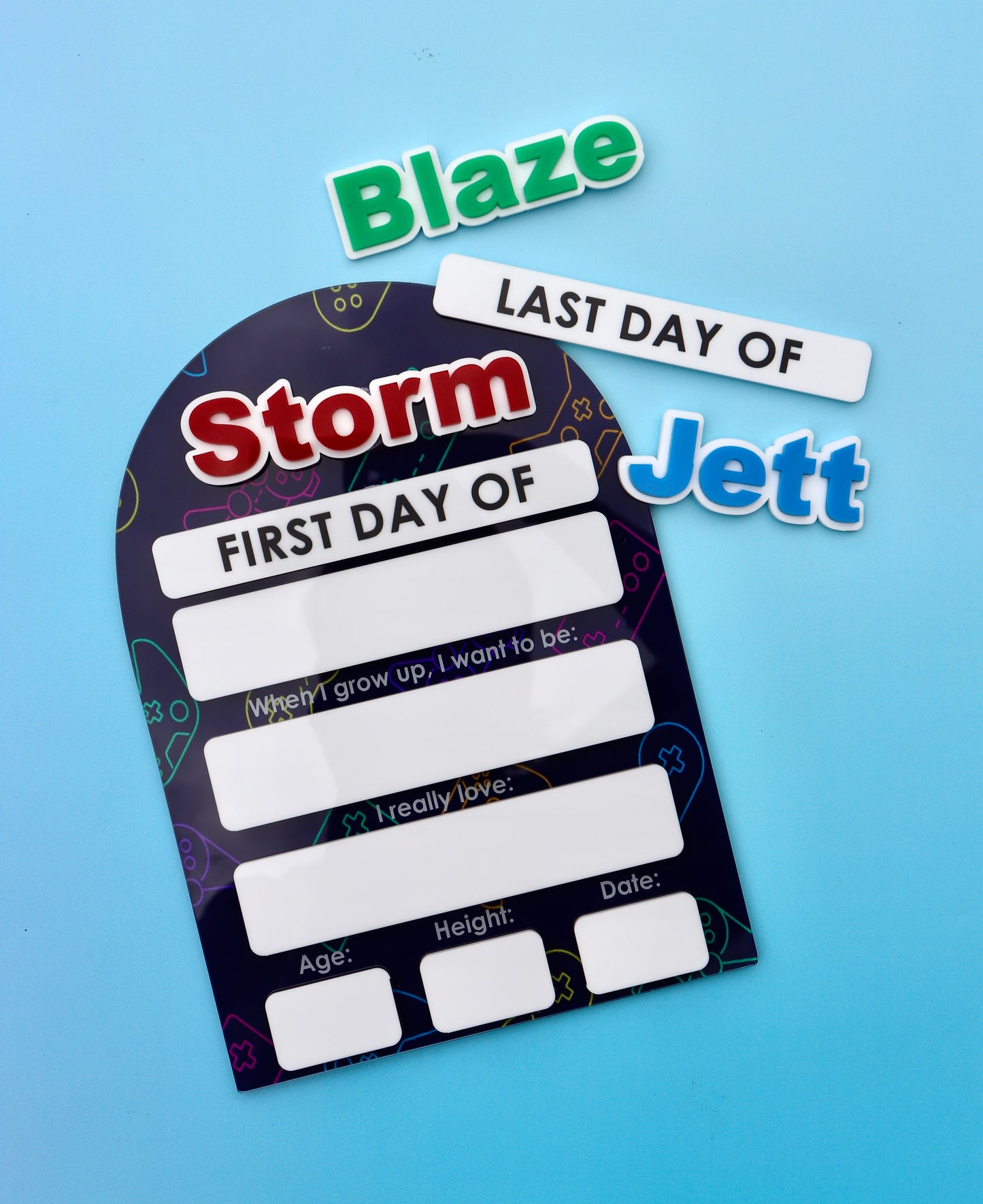 Interchangeable First/Last Day Board - PRINTED DESIGN