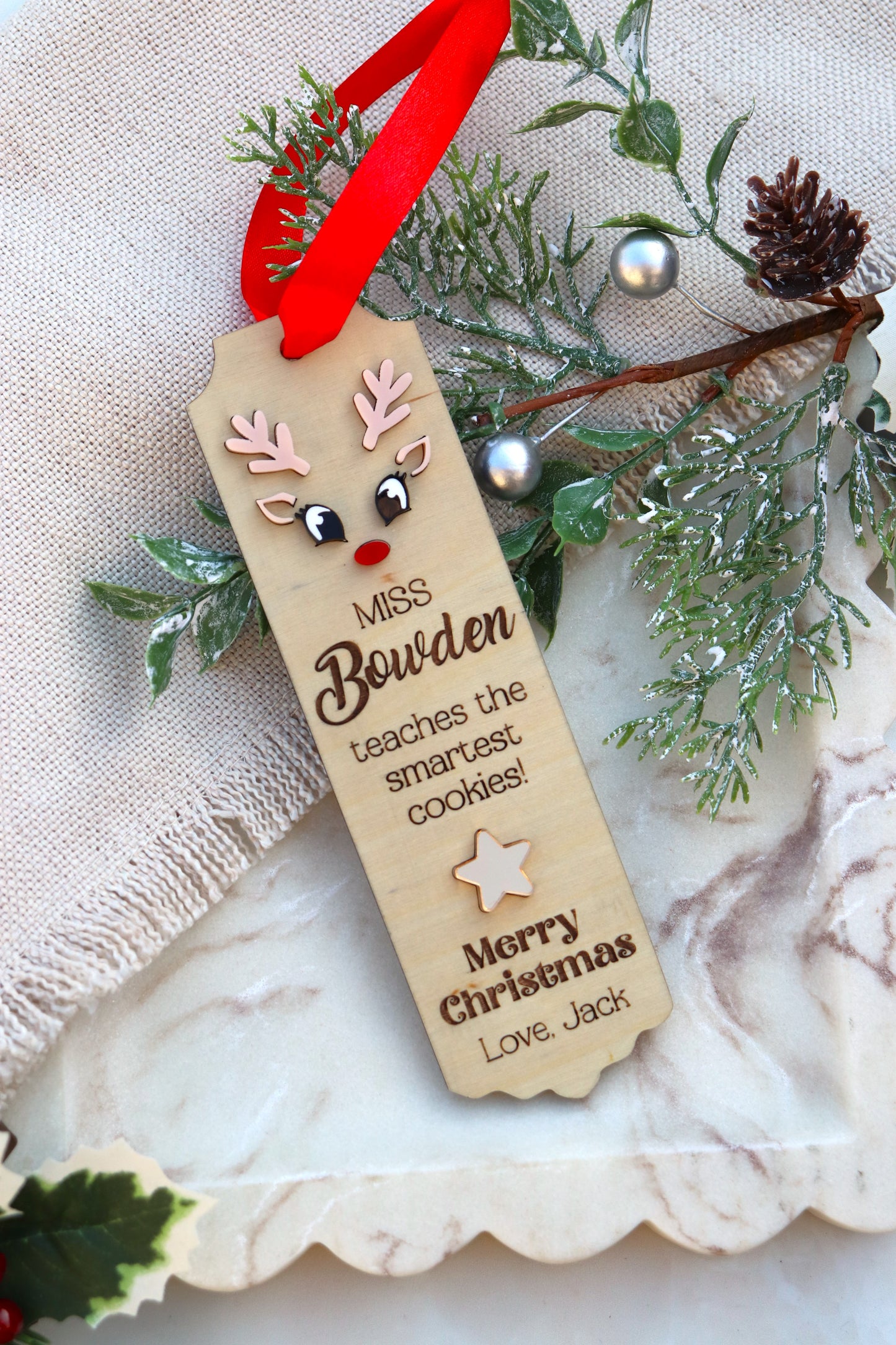 Merry Christmas Teacher Bookmark
