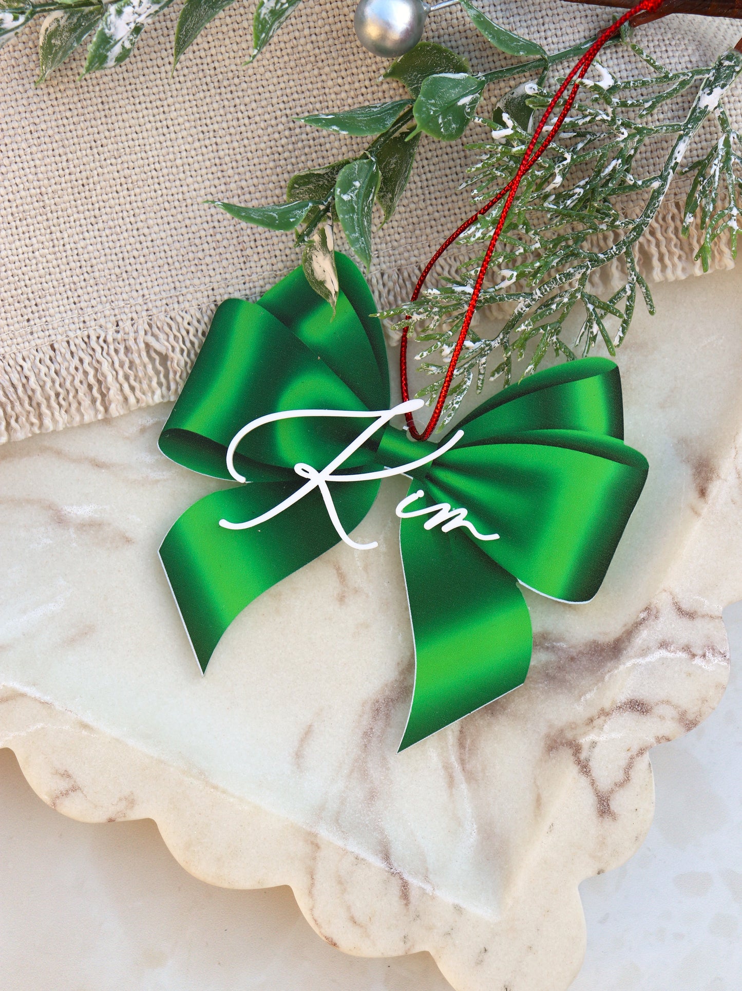 Green Bow Bauble