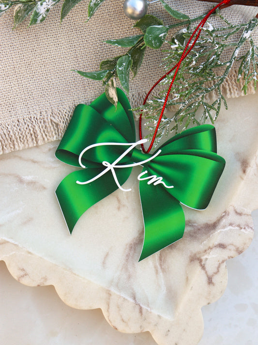 Green Bow Bauble