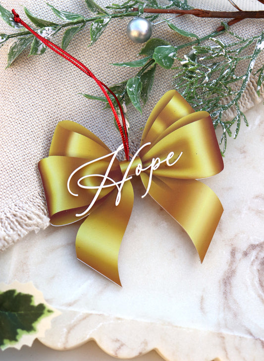 Gold Bow Bauble