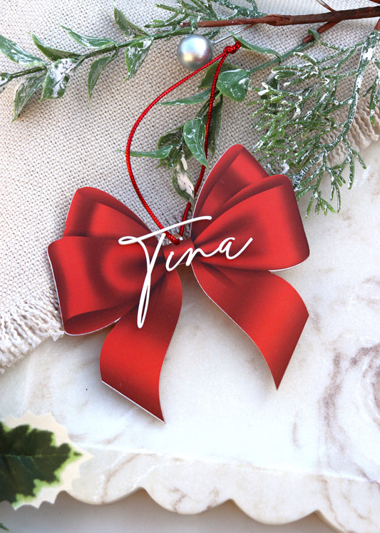 Red Bow Bauble