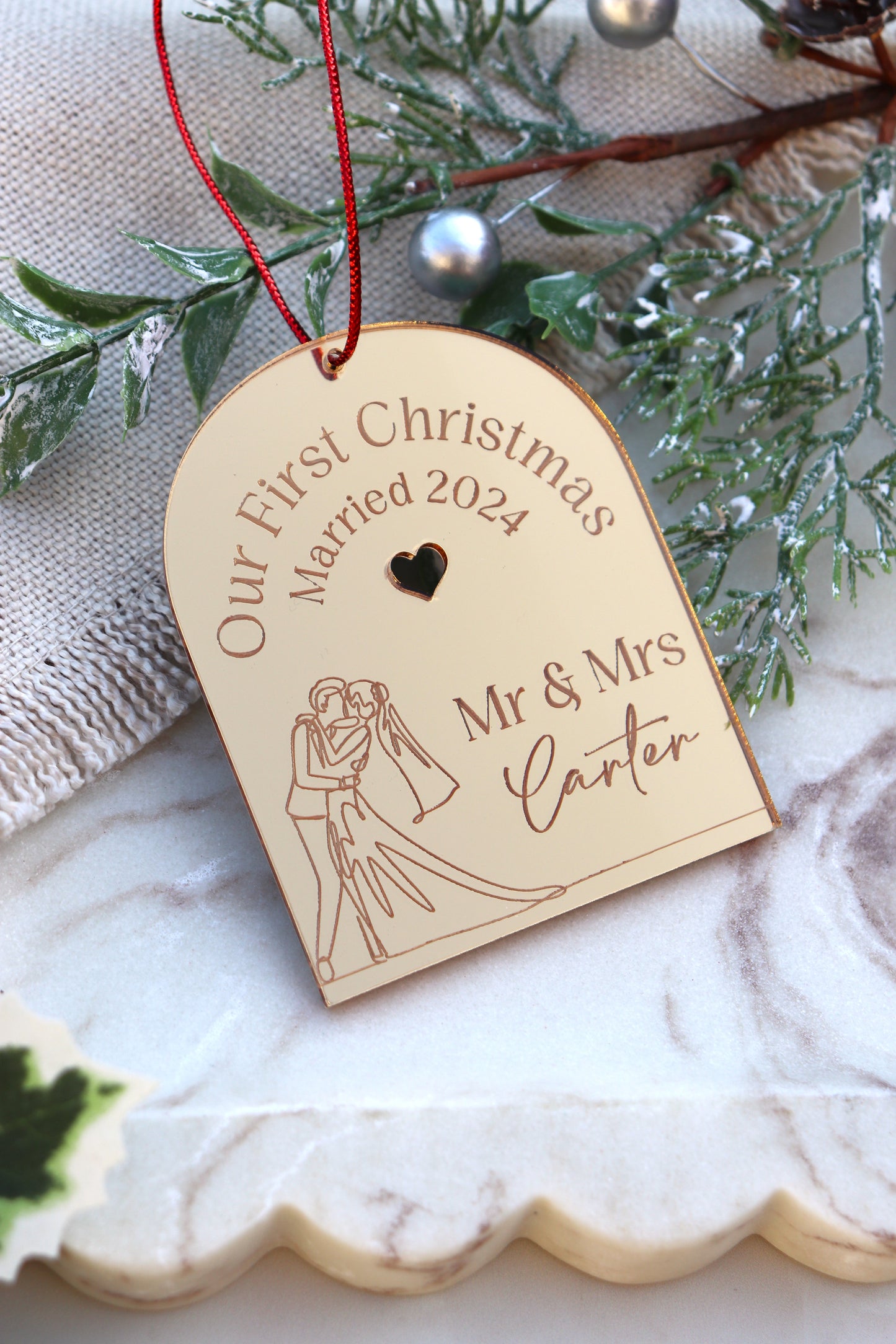 Our First Christmas Married Bauble