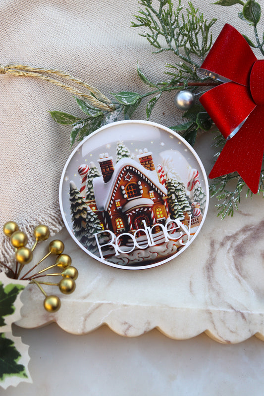 3D Christmas Cottage Bauble