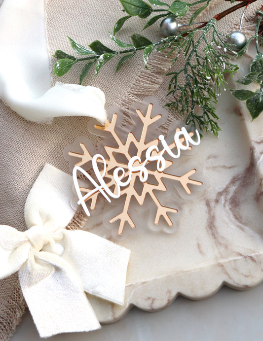 Triple Layered Snowflake Bauble