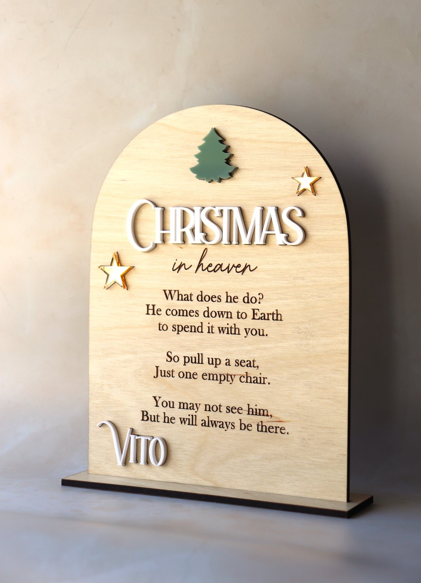 Christmas Memorial Plaque