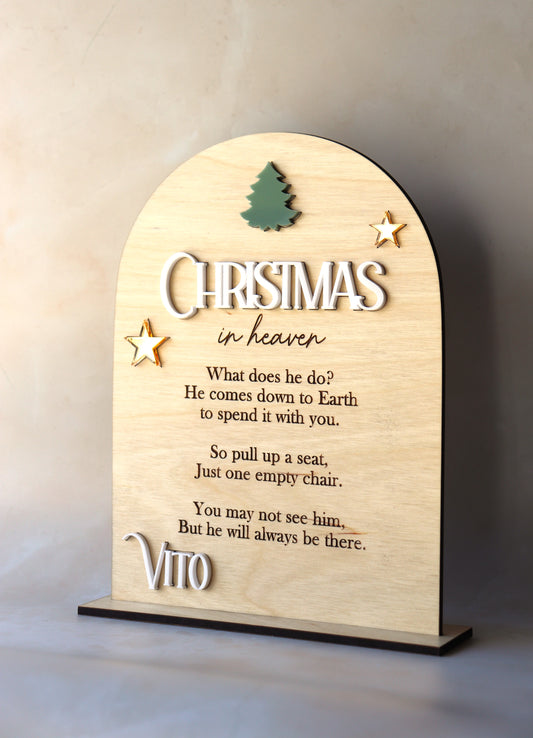 Christmas Memorial Plaque