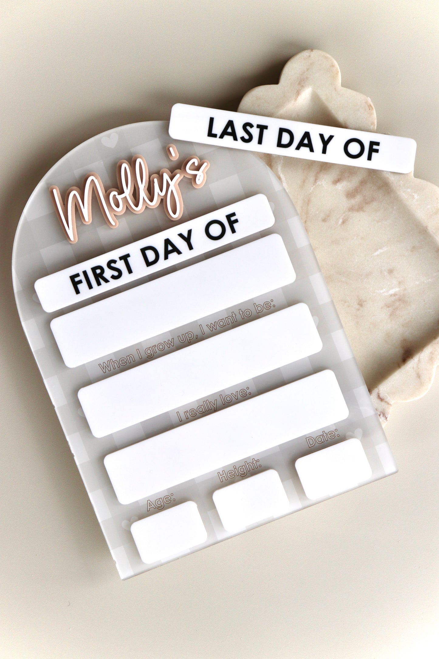 Interchangeable First/Last Day Board - PRINTED DESIGN