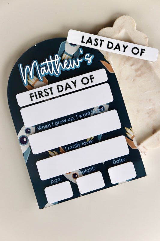 Interchangeable First/Last Day Board - PRINTED DESIGN