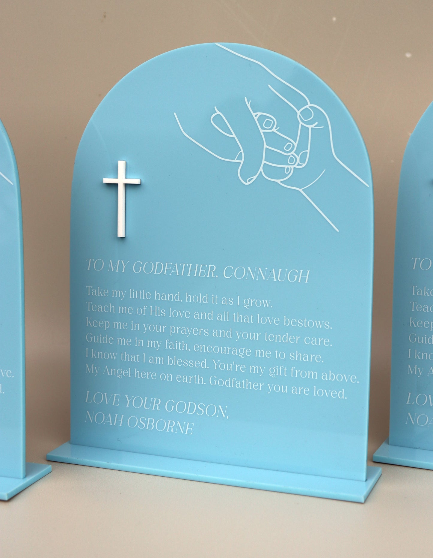 Godparents Plaque Printed