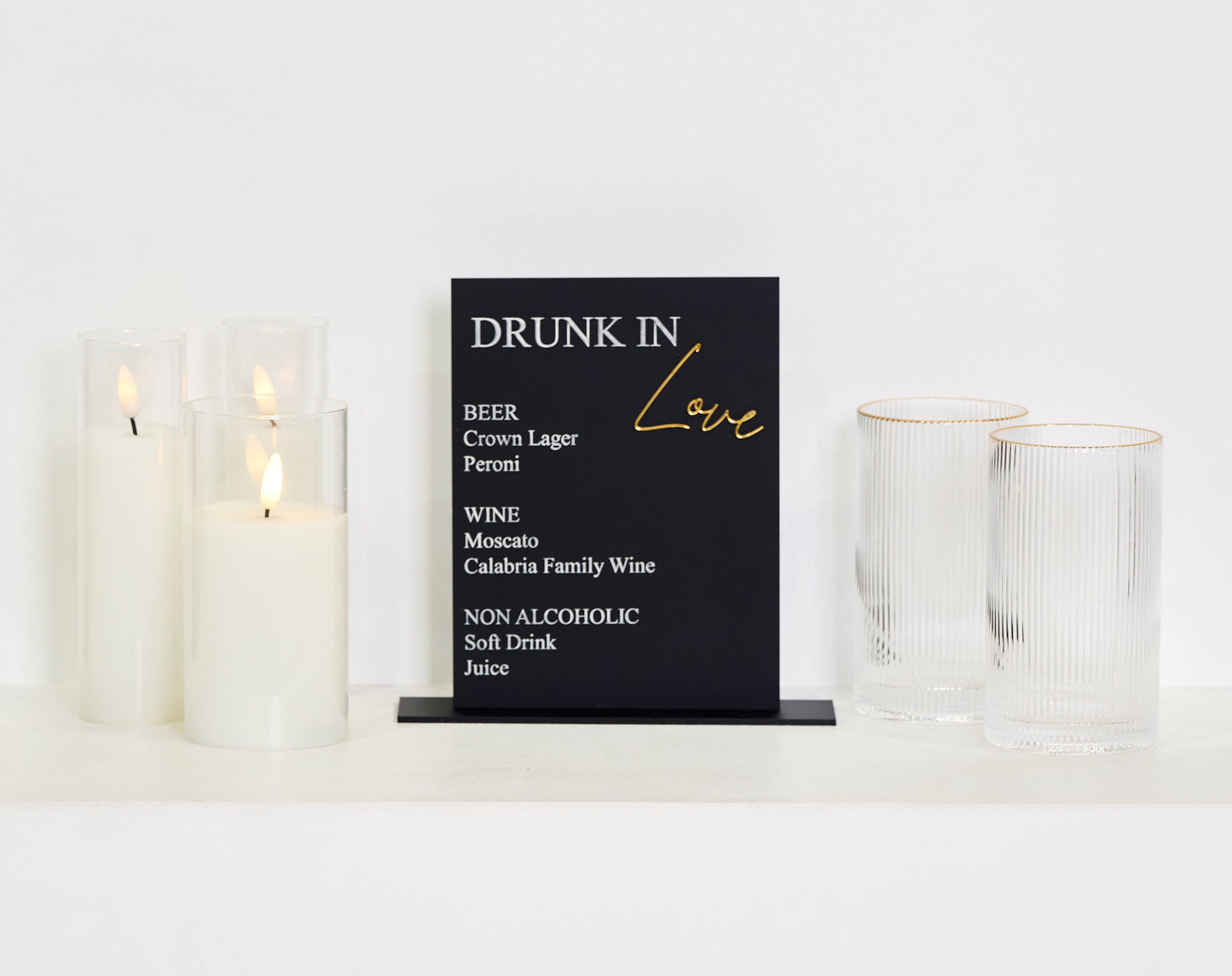 Table Bar Menu Signage