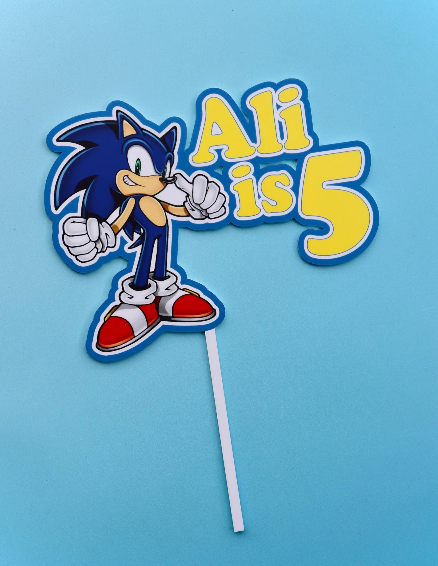 Sonic the Hedgehog Acrylic Cake Topper
