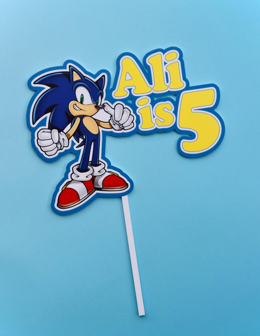 Sonic the Hedgehog Acrylic Cake Topper