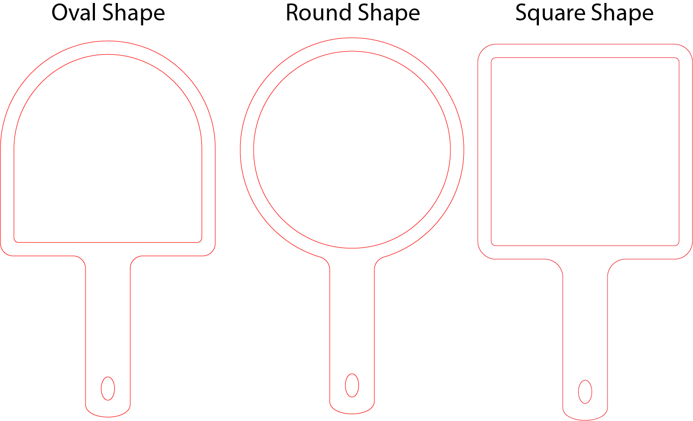 Handheld Acrylic Mirror with Logo