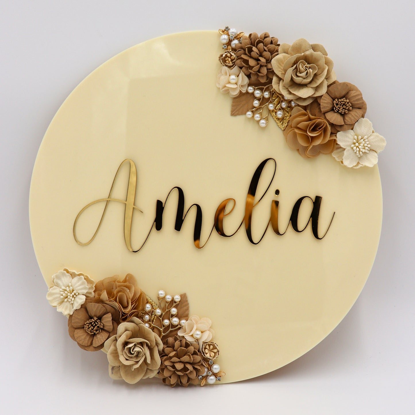 Floral Name Plaque