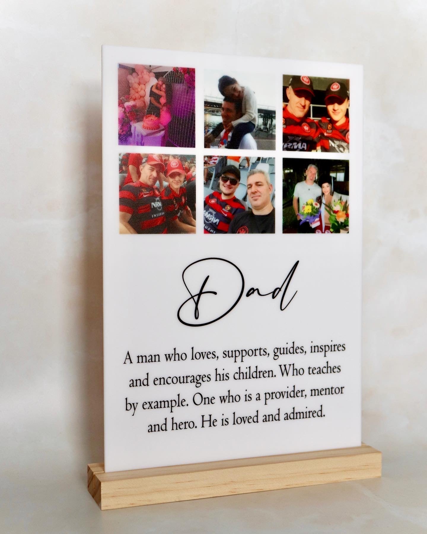 “Dad” Photo Meaning Plaque