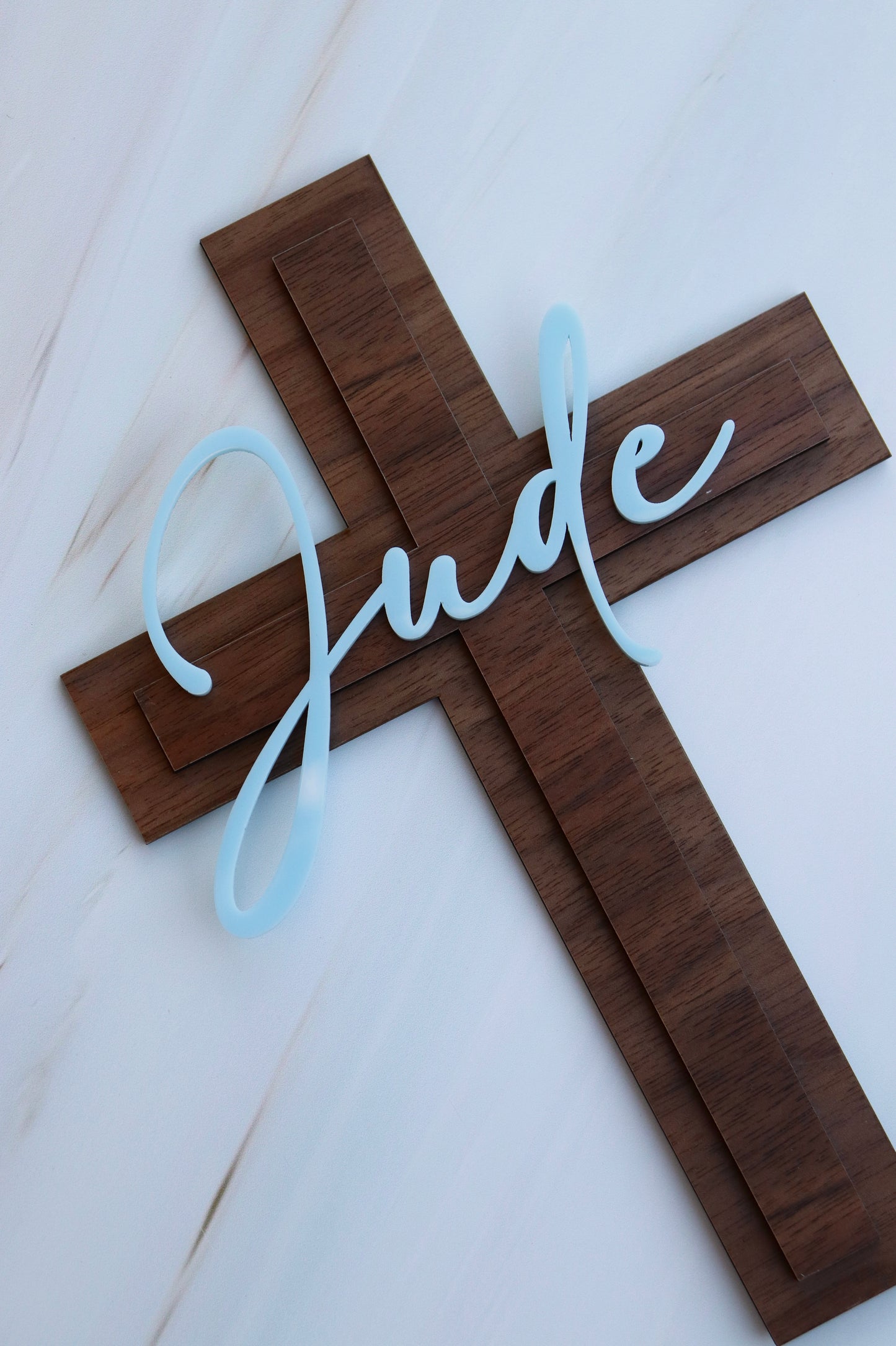 Triple Layered Cross with Name