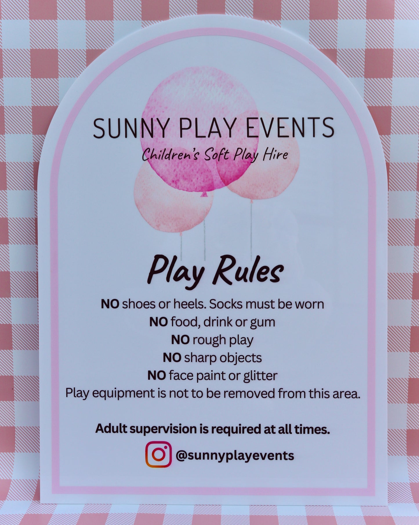 Play Rules Signage