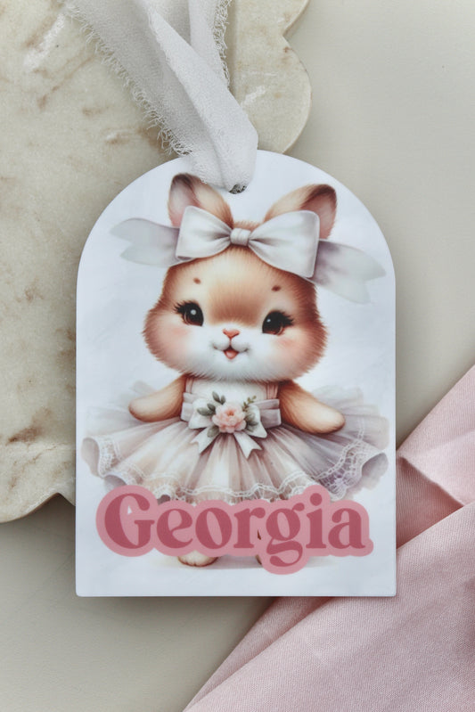 Ballerina - Arched Easter Name Tag