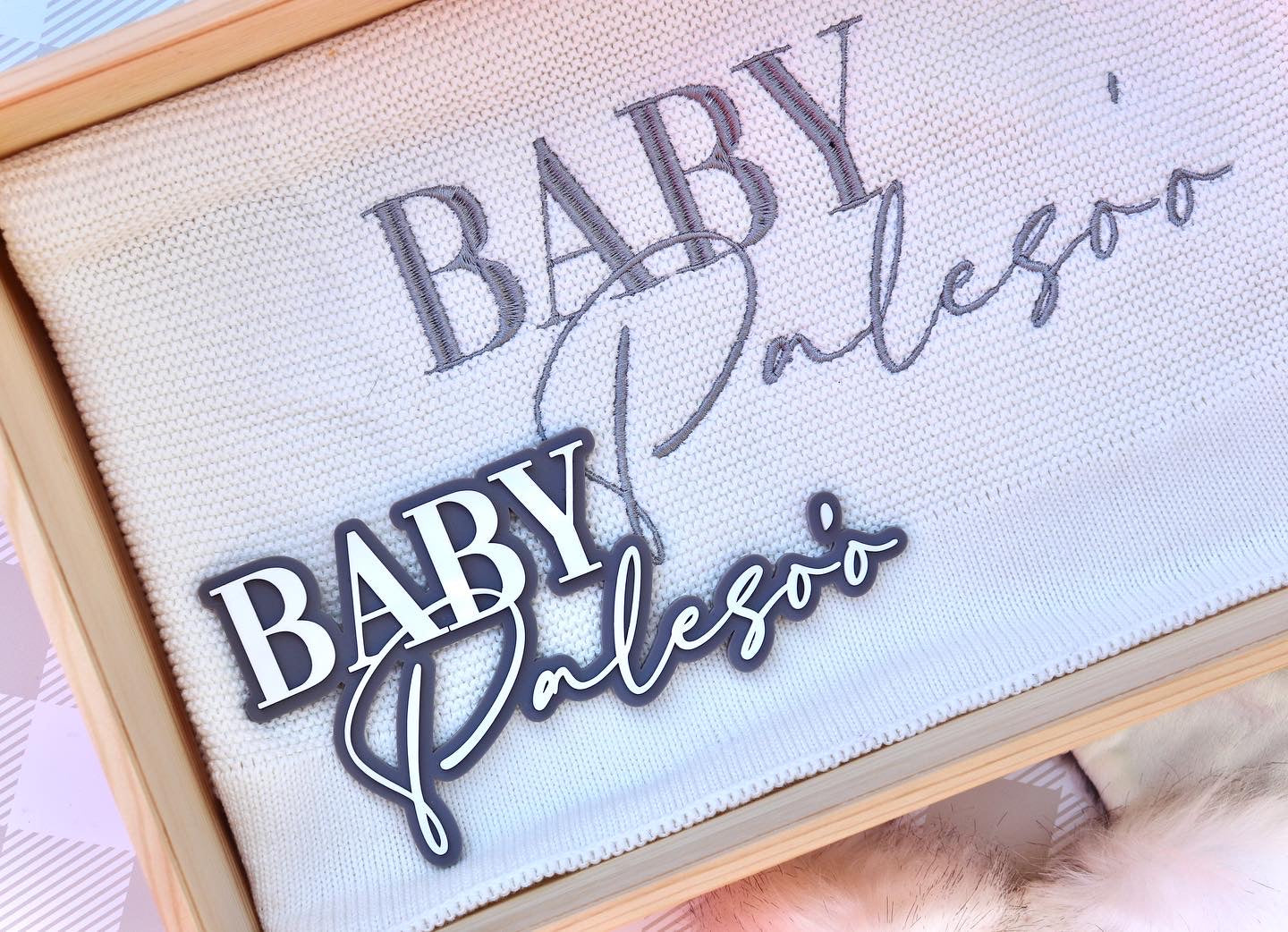 Large Wooden Baby Giftbox: Style 2