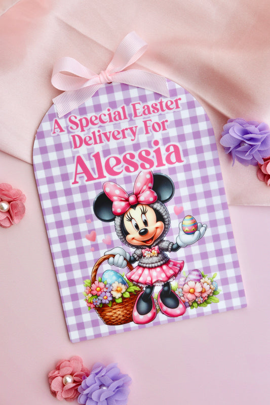 Minnie Mouse Easter Delivery Plaque