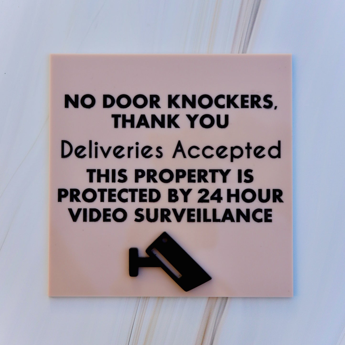 No Door Knockers House Sign