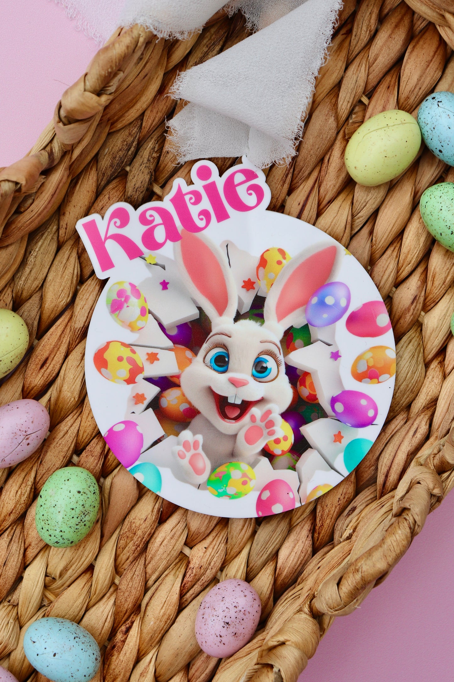 Bright Bunny 3D Printed Name Tag