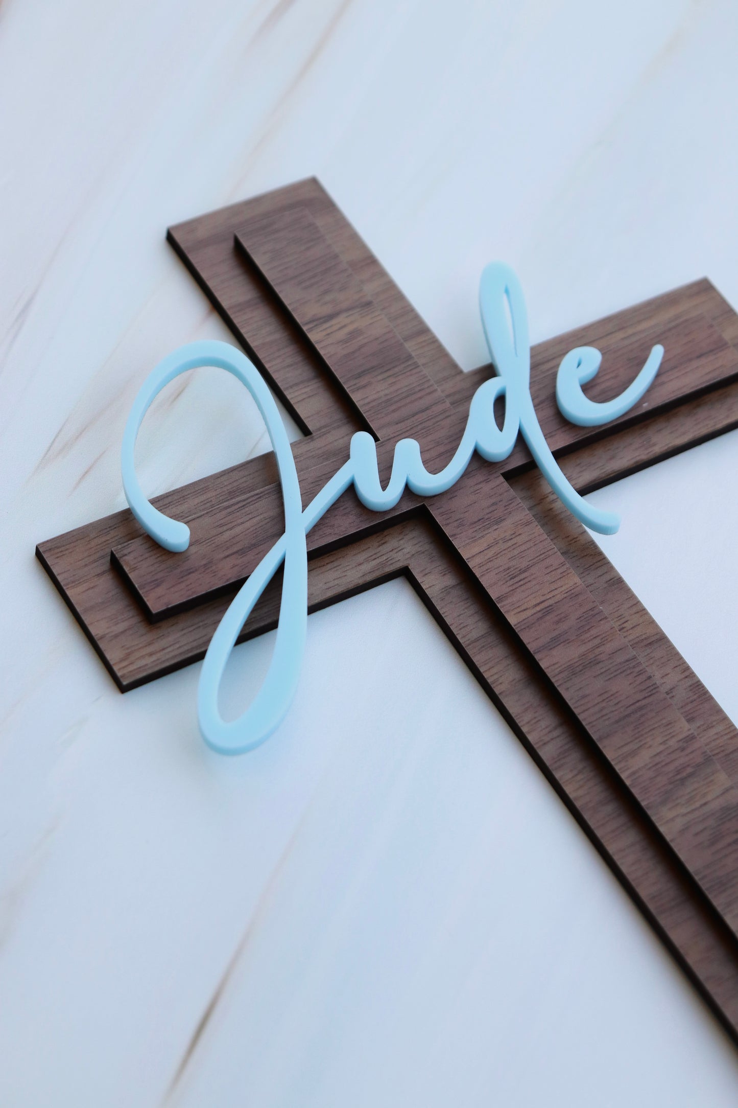 Triple Layered Cross with Name