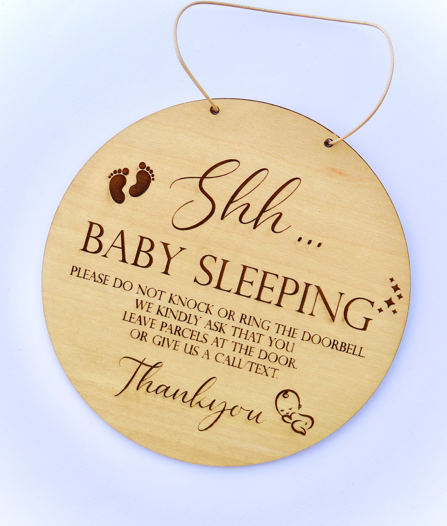 Baby Sleeping Hanging Door Sign