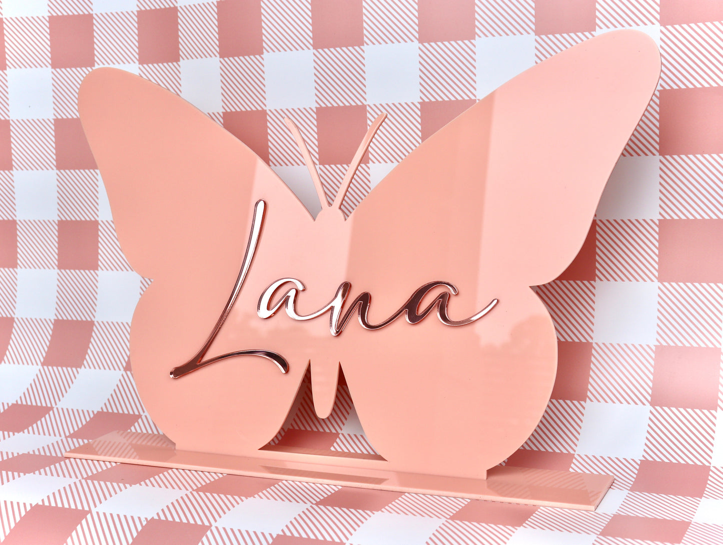 Plain Butterfly Name Plaque