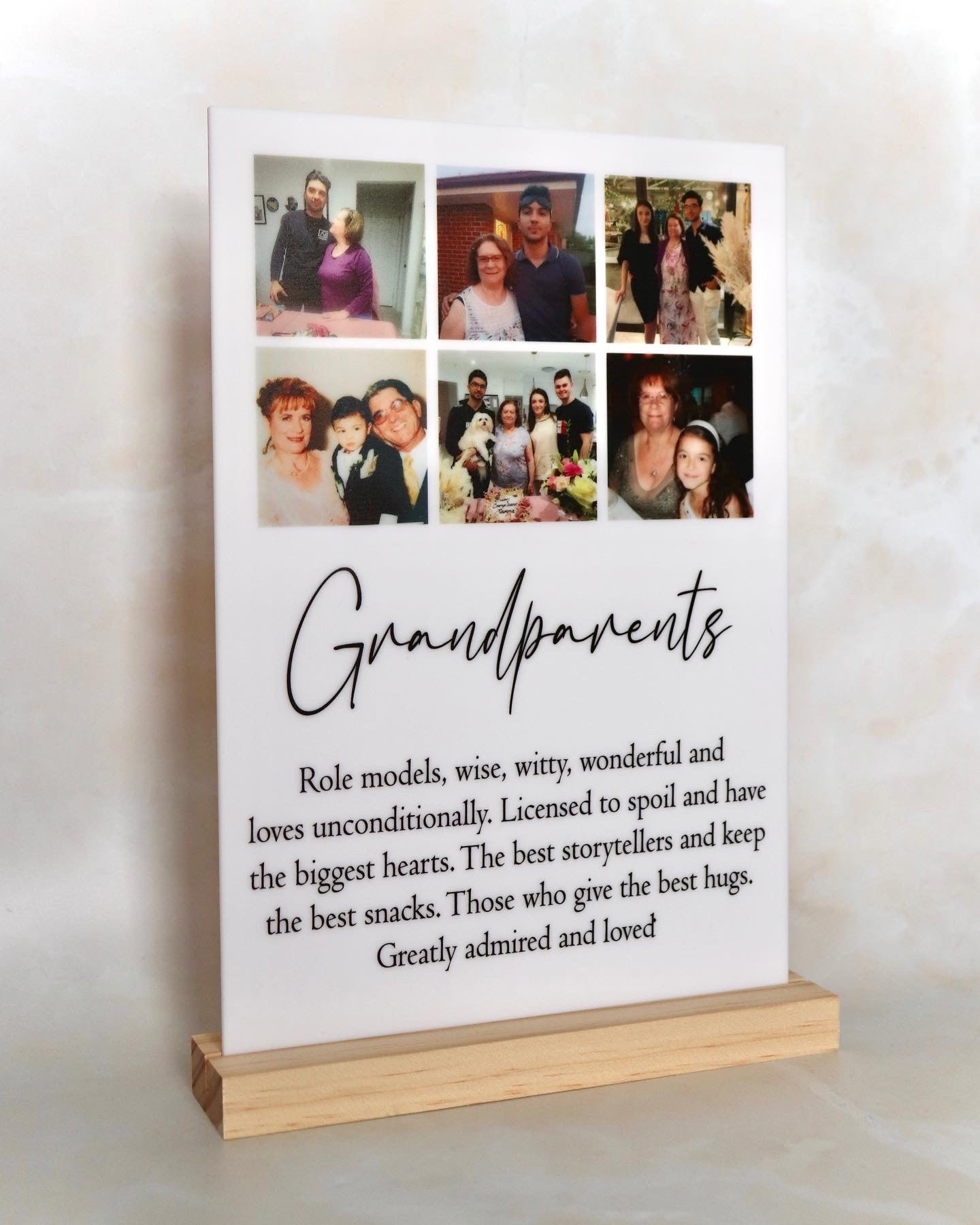 “Grandparents” Photo Meaning Plaque