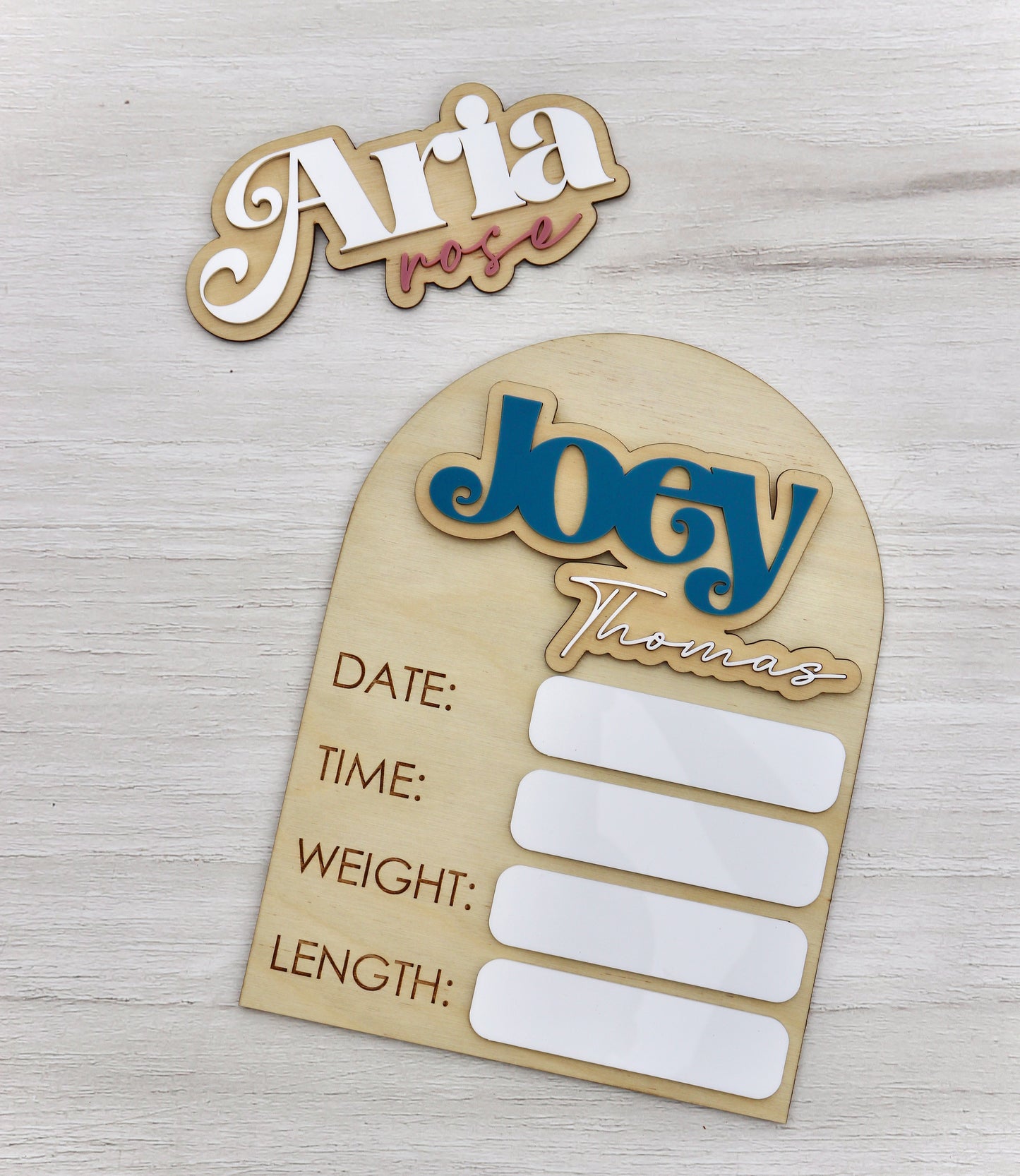 Interchangeable Birth Details Plaque