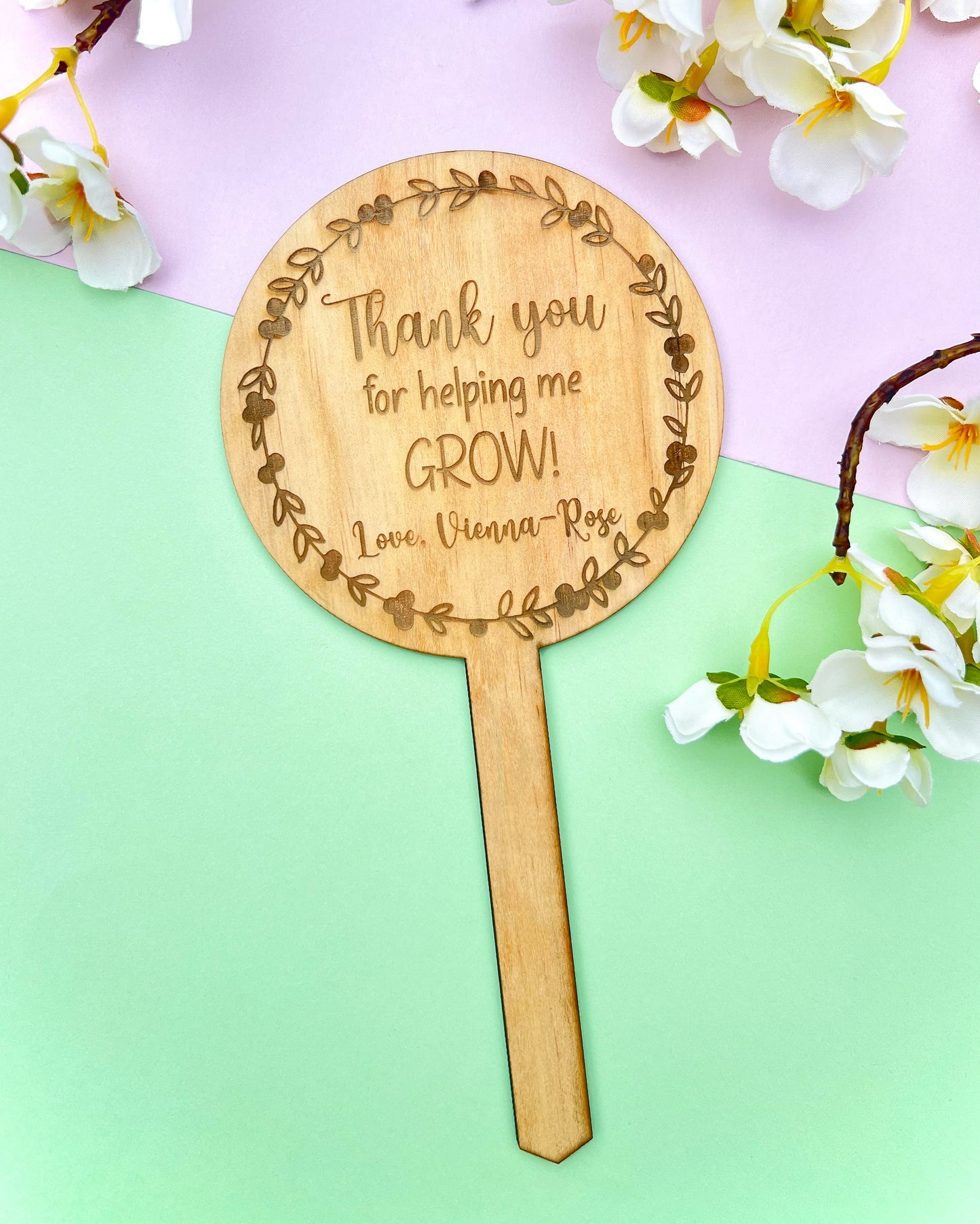 Plywood Thank you Plant Sign