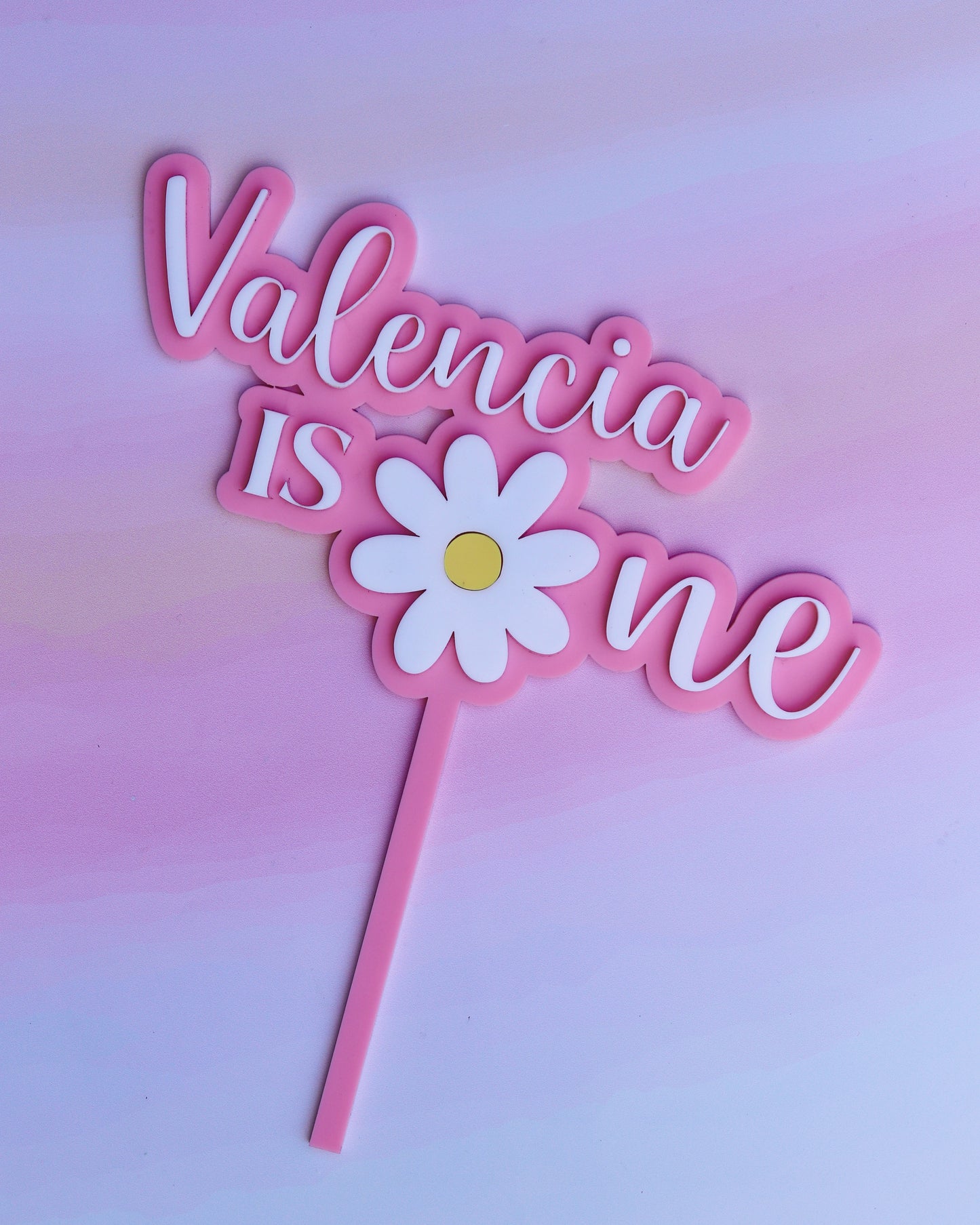 Daisy “one” Cake Topper