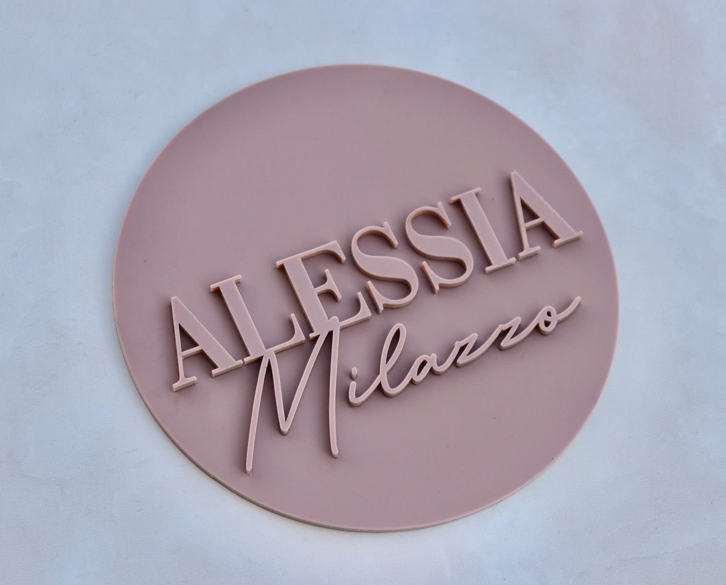 Matte Baby Name Plaque