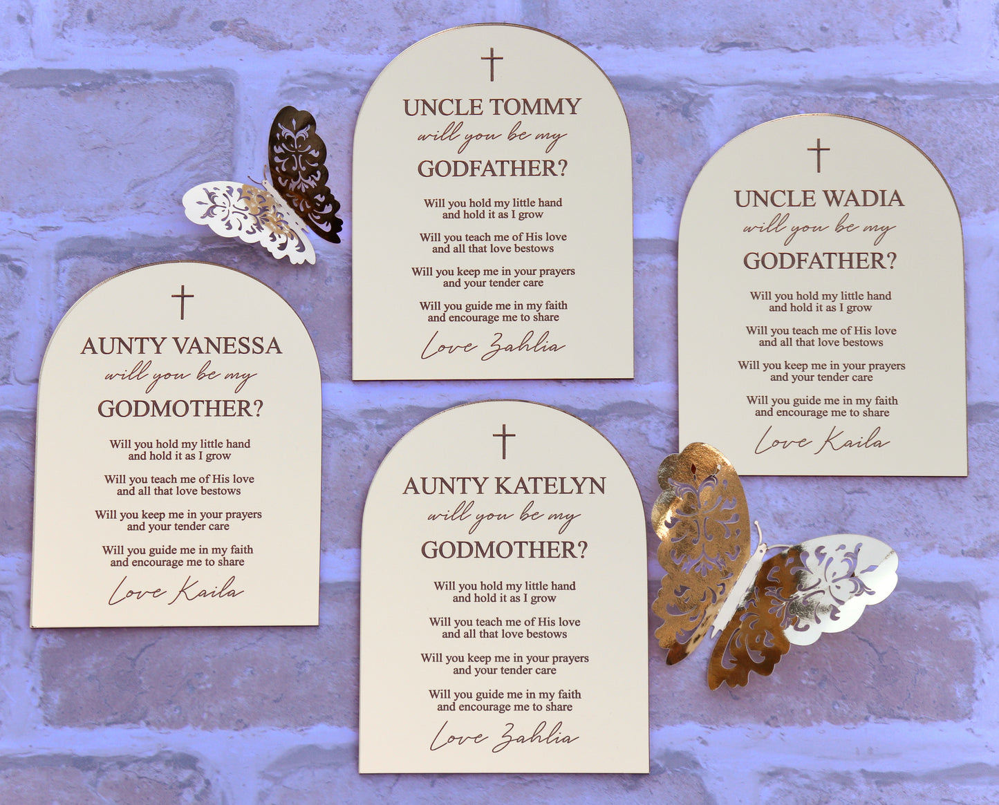 Arch Godparents Plaque