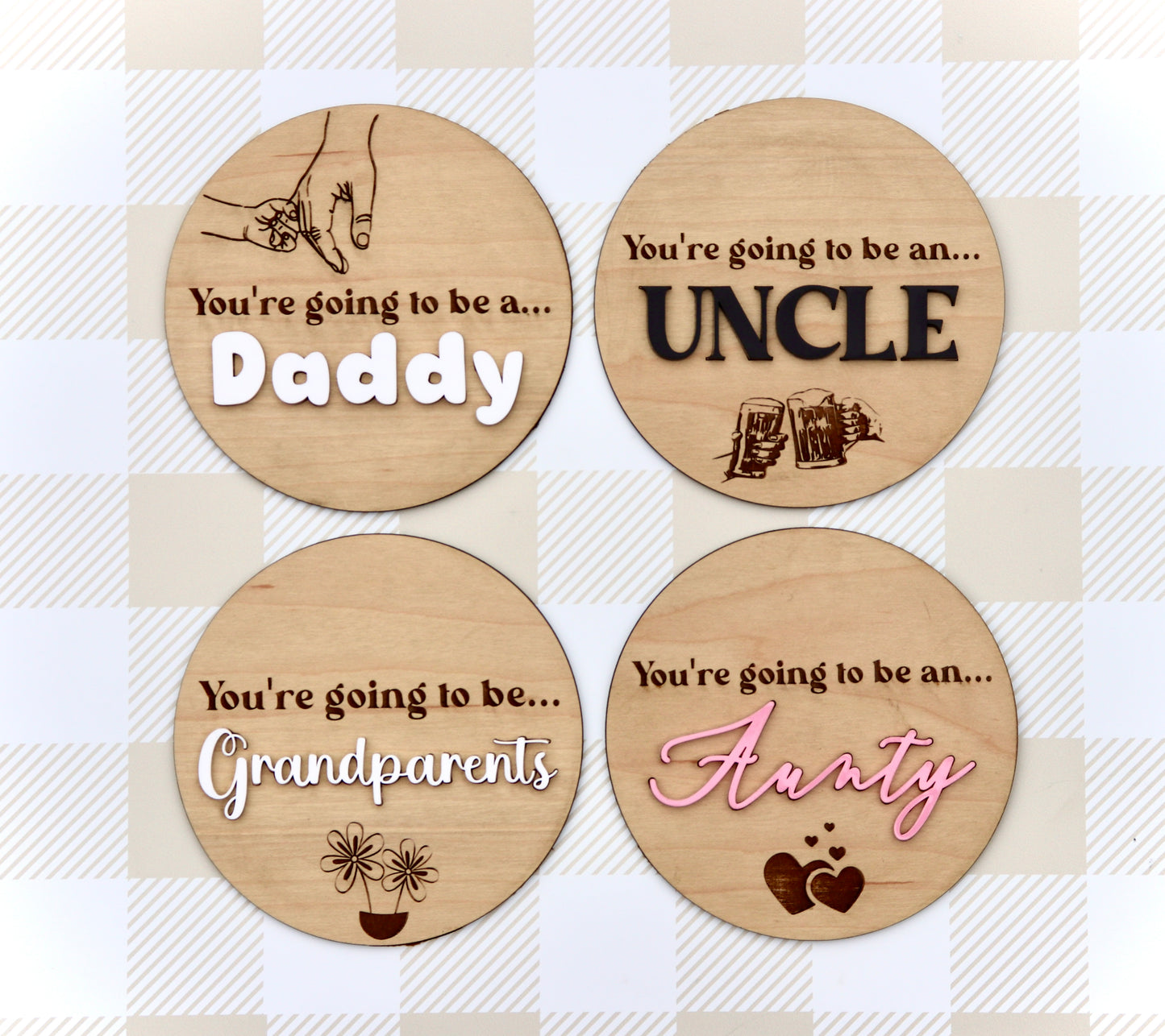 Announcement Plaque Bundle SET OF 4