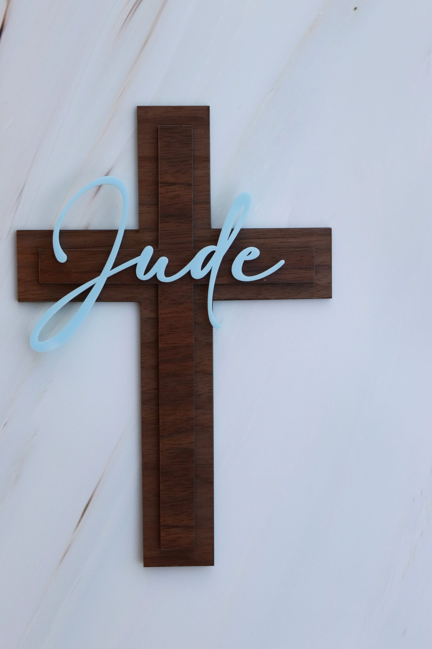 Triple Layered Cross with Name