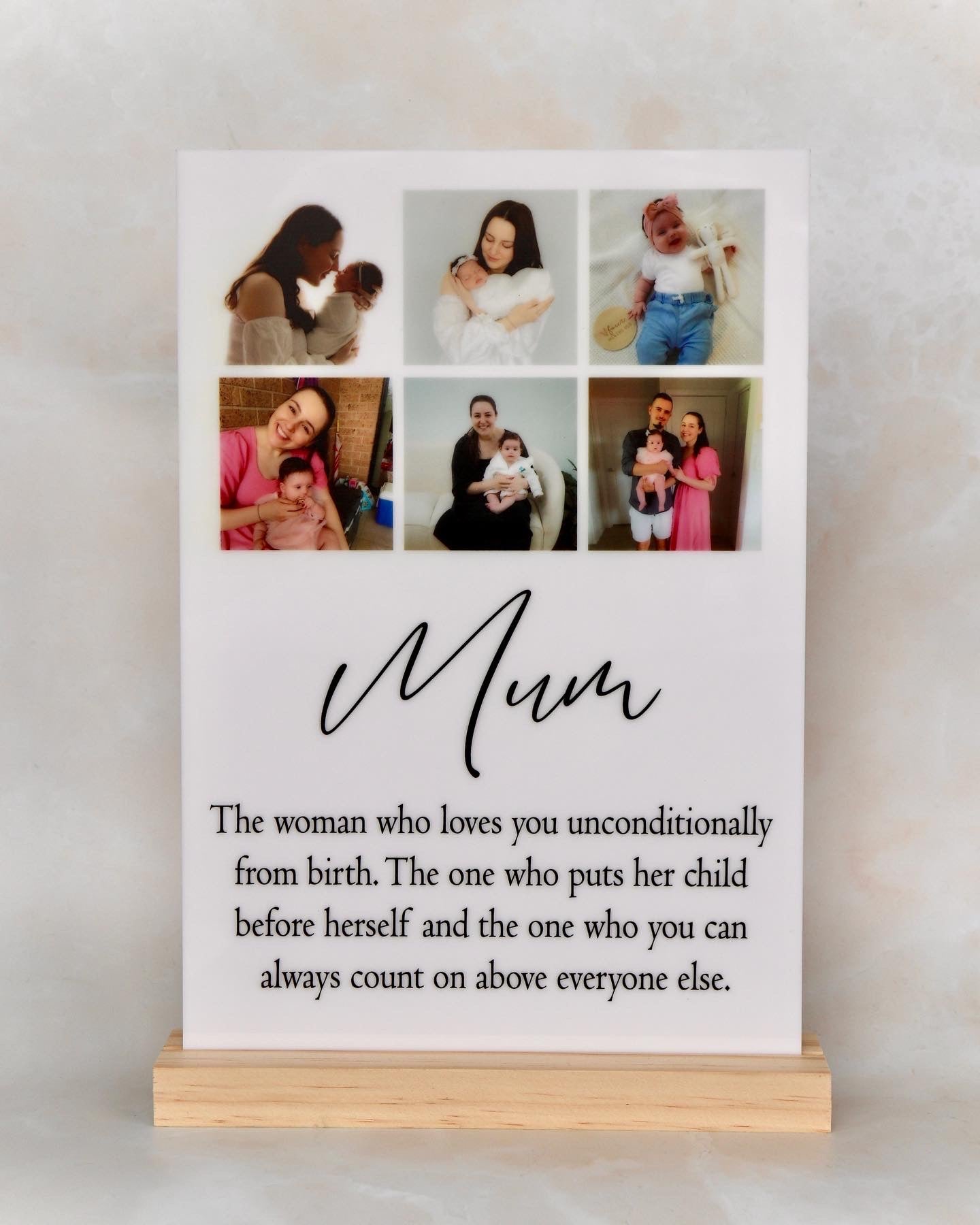 “Mum” Photo Meaning Plaque