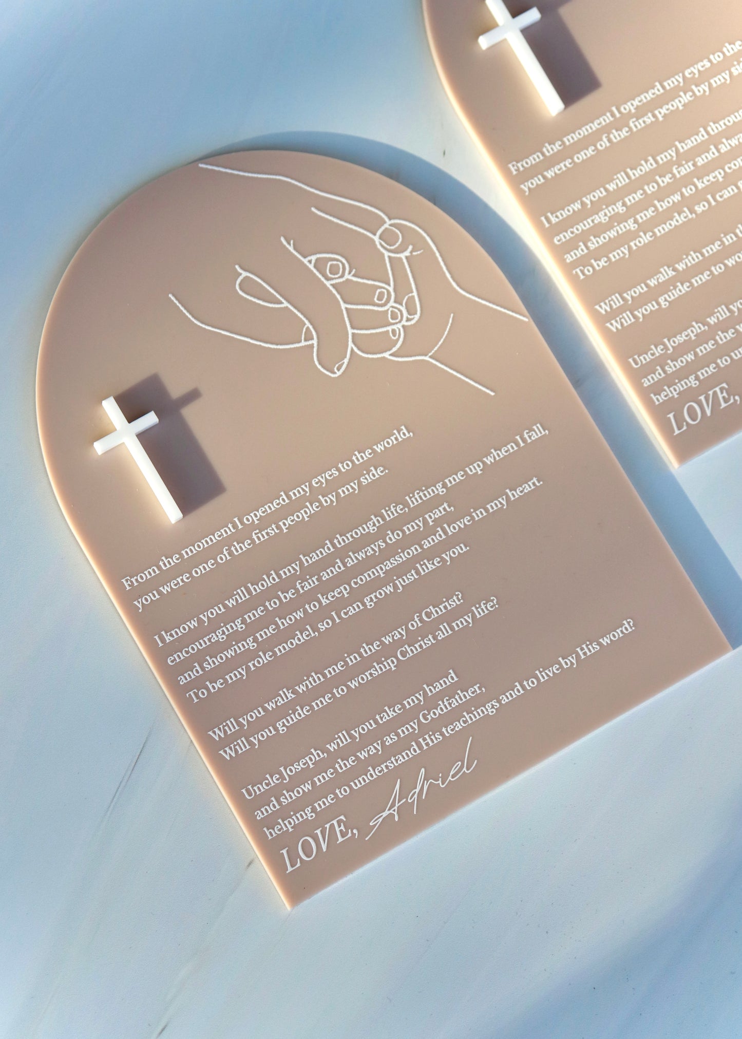 Godparents Plaque Printed